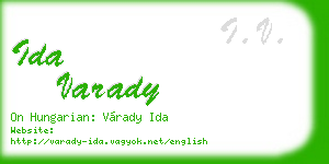 ida varady business card